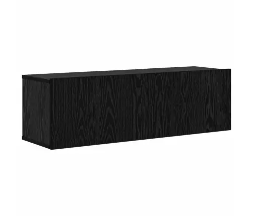 Seina Tv Kapid 4 Pcs Must Tamm 200 X 30 X 30 Cm Töödeldud Puit