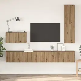 Tv Skapju Komplekts 4 Pcs Amatnieku Ozola 200 X 30 X 30 Cm Vidaxl