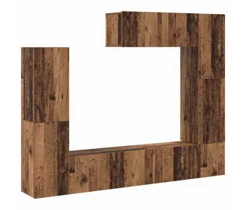 Telerikapi Komplekt 7 Pcs Vana Puit 80 X 30 X 30 Cm Tehispuit