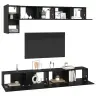 Tv Skapīšu Komplekts 5 Pcs Melni Ozoli 100 X 30 X 30 Cm Vidaxl