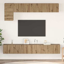 Tv Skapīšu Komplekts 5 Pcs Amatnieku Ozola 100 X 30 X 30 Cm Vidaxl