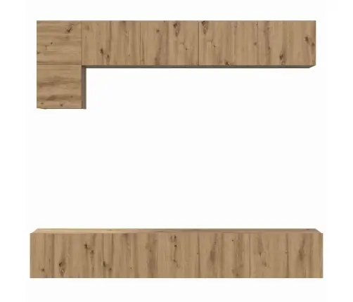 Tv Skapīšu Komplekts 5 Pcs Amatnieku Ozola Vidējs 100 Cm Vidaxl