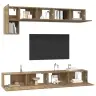 Tv Skapīšu Komplekts 5 Pcs Amatnieku Ozola Vidējs 100 Cm Vidaxl