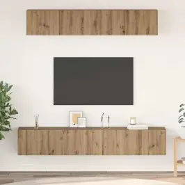 Tv Spintelių Komplektas 5 Pcs Artisano Ąžuolo 100 X 30 X 30 Cm