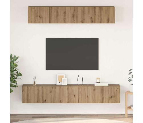 Tv Skapīšu Komplekts 5 Pcs Amatnieku Ozola Vidējs Vidaxl
