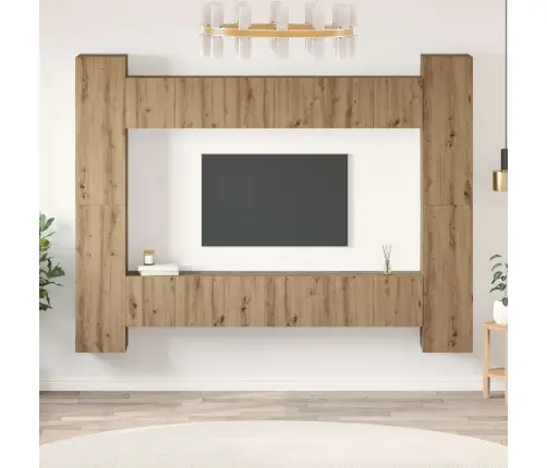 Tv Spintelių Komplektas 10 Pcs Amatininkų Ąžuolas