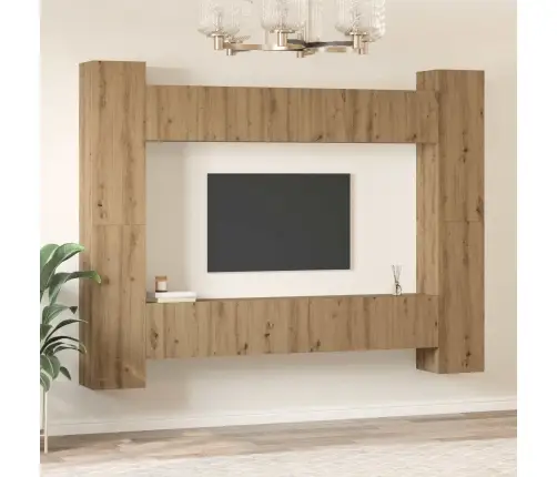 Tv Spintelių Komplektas 10 Pcs Amatininkų Ąžuolas