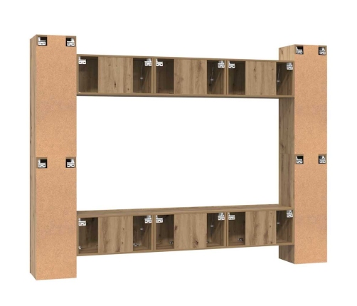 Tv Skapīšu Komplekts 10 Pcs Amatnieku Ozola 30.5 X 30 X 90 Cm Vidaxl