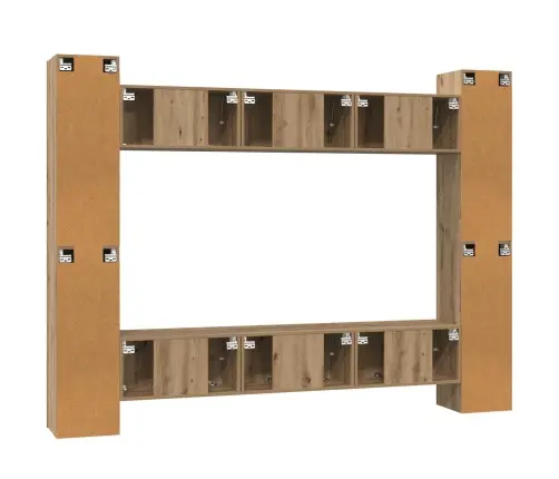 Tv Spintelių Komplektas 10 Pcs Amatininkų Ąžuolas