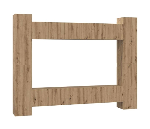 Tv Skapīšu Komplekts 10 Pcs Amatnieku Ozola 30.5 X 30 X 90 Cm Vidaxl