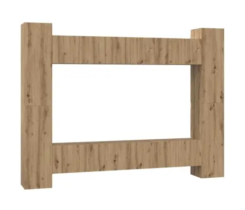 Tv Spintelių Komplektas 10 Pcs Amatininkų Ąžuolas