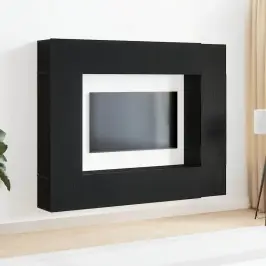 Televizora Skapju Komplekts 8 Pcs Melns Ozols Vidaxl