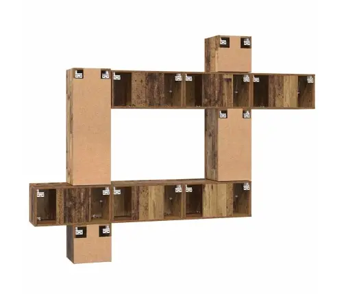 Telerikapi Komplekt 10 Pcs Vana Puit Tehispuit