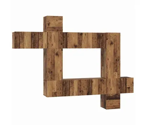 Telerikapi Komplekt 10 Pcs Vana Puit Tehispuit