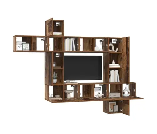 Telerikapi Komplekt 10 Pcs Vana Puit Tehispuit