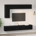 Tv Skapīšu Komplekts 6 Pcs Melns Ozols 30.5 X 30 X 90 Cm Vidaxl