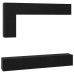 Tv Skapīšu Komplekts 6 Pcs Melns Ozols 30.5 X 30 X 90 Cm Vidaxl