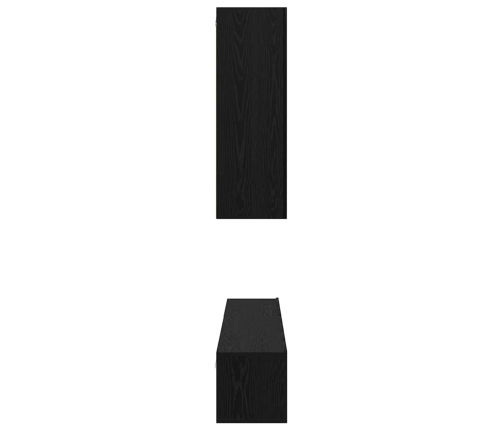 Tv Skapīšu Komplekts 6 Pcs Melns Ozols 30.5 X 30 X 90 Cm Vidaxl
