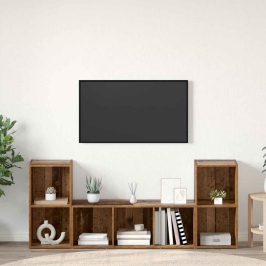 Televizora Skapīša 3 Pcs Brūna 107 X 35 X 37 Cm Vidaxl
