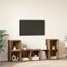 Televizoriaus Spintelė 3 Pcs Ruda 107 X 35 X 37 Cm