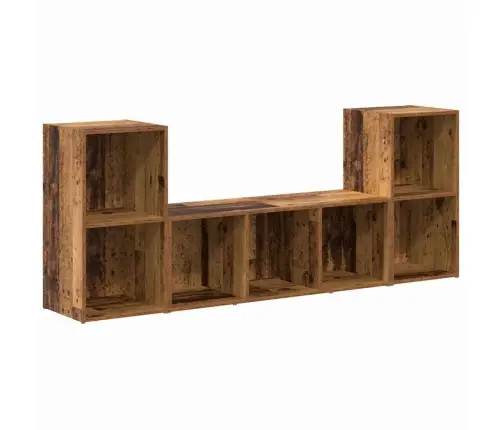 Televizoriaus Spintelė 3 Pcs Ruda 107 X 35 X 37 Cm