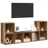 Televizoriaus Spintelė 3 Pcs Ruda 107 X 35 X 37 Cm