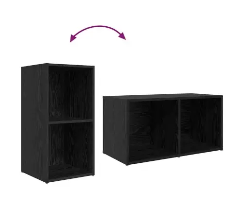 Telerikapi Komplekt Seinale Kinnitatav 3 Pcs Must Tehispuit