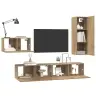 Tv Spintelių Komplektas 4 Pcs Artisano Ąžuolo 30.5 X 30 X 90 Cm