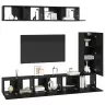 Tv Skapīšu Komplekts 6 Pcs Melns Ozols 30.5 X 30 X 90 Cm Vidaxl Tv Skapīšu Komplekts 6 Pcs Melns Ozols 30.5 X 30 X 90 Cm Vidaxl