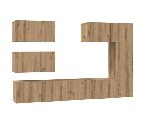 Tv Skapīšu Komplekts 6 Pcs Amatnieku Ozola 30.5 X 30 X 90 Cm Vidaxl