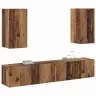 Tv Skapīšu Komplekts 4 Pcs Vecs Koks 160 X 30 X 30 Cm Vidaxl