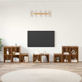 Tv Skapju Komplekts 8 Pcs Vecs Koks 37 X 35 X 72 Cm Vidaxl