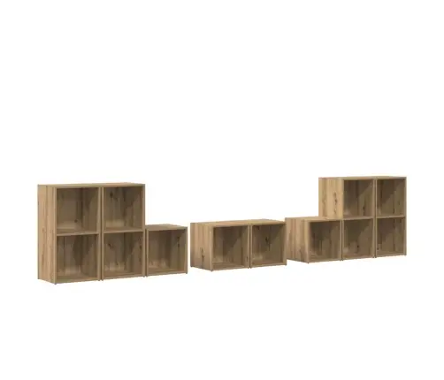 Tv Kapi Komplekt Seinale Kinnitatav 8 Pcs Käsitööpuu Tehispuit