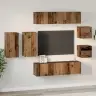 Tv Skapīšu Komplekts 8 Pcs Vecs Koks 30.5 X 30 X 60 Cm Vidaxl