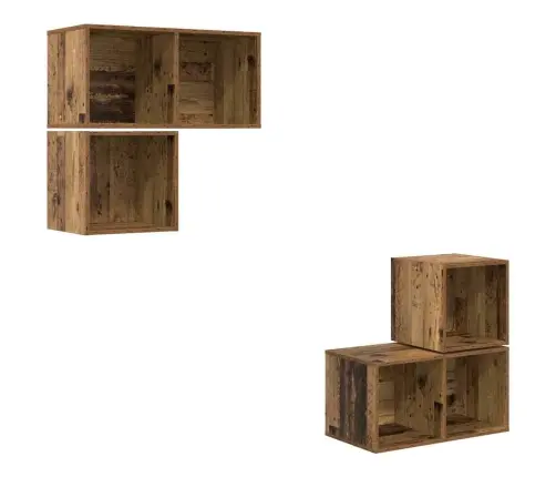 Tv Skapju Komplekts 4 Pcs Veca Koka 37 X 37 X 72 Cm Vidaxl