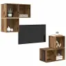Tv Skapju Komplekts 4 Pcs Veca Koka 37 X 37 X 72 Cm Vidaxl