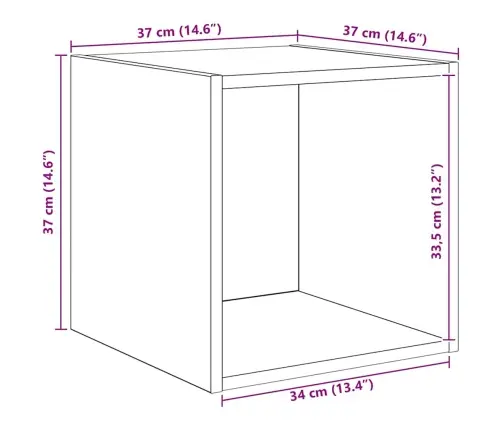 Tv Skapju Komplekts 4 Pcs Melns Ozols 37 X 37 X 72 Cm Vidaxl
