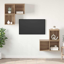 Telerikapi Komplekt 4 Pcs Käsitöötamm 37 X 37 X 72 Cm Tehispuit