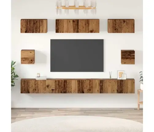 Tv Skapju Komplekts 8 Pcs Vecs Koks Vidējs 30.5 X 30 X 30 Cm Vidaxl