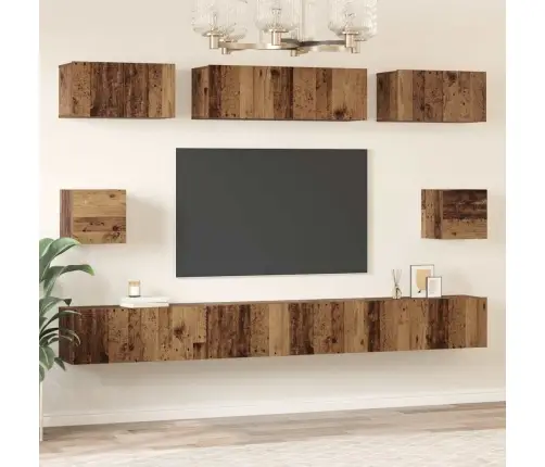 Tv Skapju Komplekts 8 Pcs Vecs Koks Vidējs 30.5 X 30 X 30 Cm Vidaxl