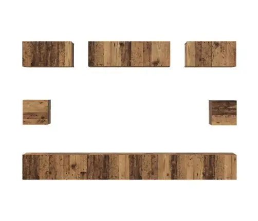 Tv Skapju Komplekts 8 Pcs Vecs Koks Vidējs 30.5 X 30 X 30 Cm Vidaxl