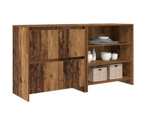 Šoninės Lentynos 2 Pcs Sena Mediena 70 X 41 X 75 Cm