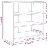 Šoninės Lentynos 2 Pcs Sena Mediena 70 X 41 X 75 Cm