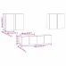 Tv Skapīšu Komplekts 6 Pcs Melni Ozoli 60 X 30 X 30 Cm Vidaxl