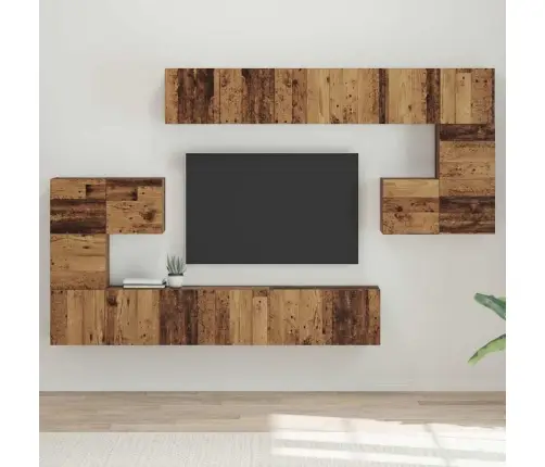 Telerikapi Komplekt 10 Pcs Vana Puit 60 X 30 X 30 Cm Tehispuit