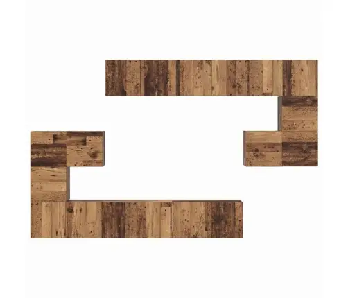 Telerikapi Komplekt 10 Pcs Vana Puit 60 X 30 X 30 Cm Tehispuit