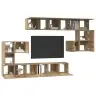 Tv Skapīšu Komplekts 10 Pcs Amatnieku Ozola 180 X 30 X 90.5 Cm Vidaxl Tv Skapīšu Komplekts 10 Pcs Amatnieku Ozola 180 X 30 X 90.5 Cm Vidaxl