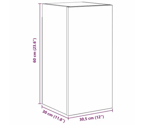 Tv Skapīšu Komplekts 8 Pcs Melni Ozoli 80 X 30 X 30.5 Cm Vidaxl