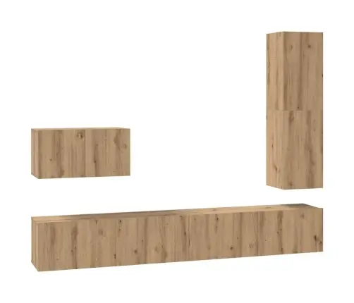 Telerikapi Komplekt 4 Pcs Käsitöötamm 30.5 X 30 X 110 Cm Telerikapi Komplekt 4 Pcs Käsitöötamm 30.5 X 30 X 110 Cm