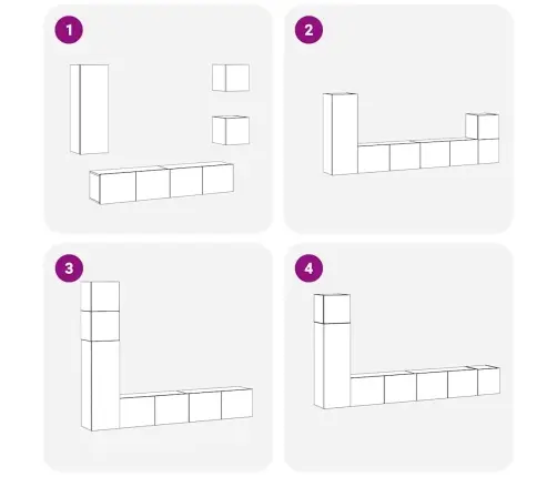 Tv Kapi Komplekt 5 Pcs Must Tamm 160 X 30 X 30.5 Cm Tehispuit